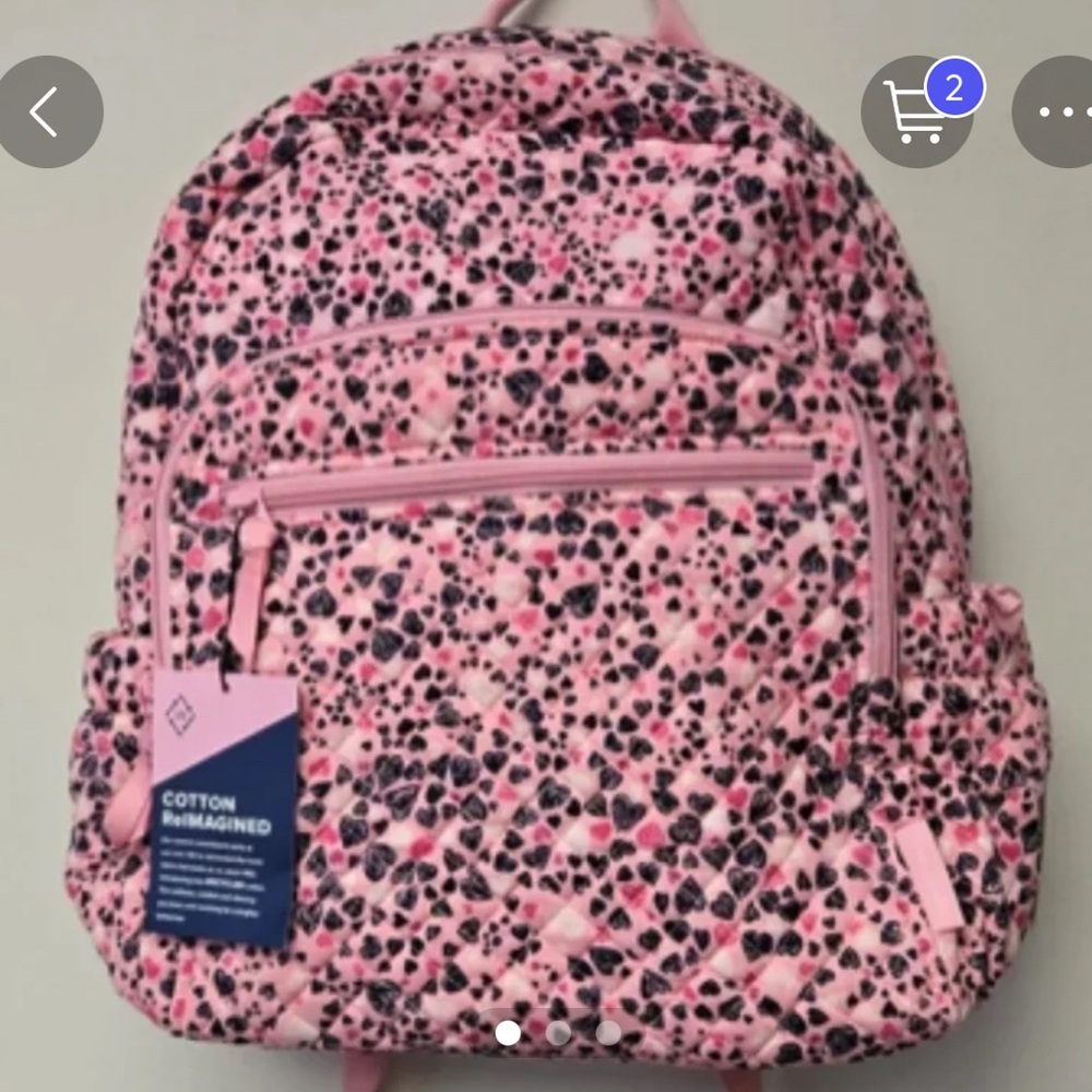 Vera Bradley valentines large backpack